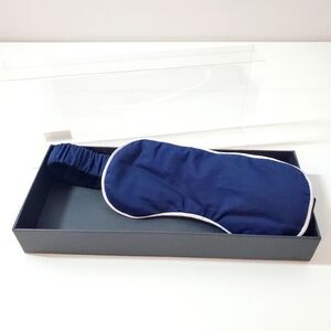 J. Crew Cotton Sleep Mask Eye Mask - Navy Blue White NIB